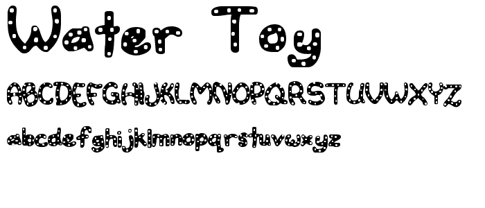 Water Toy font